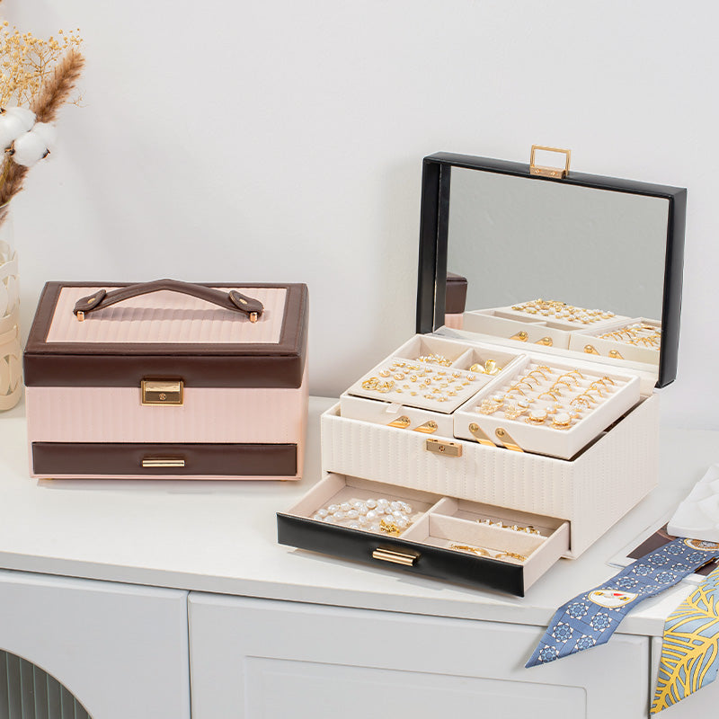 3 Layers Jewelry Boxes for Earring, Ring, Necklace, Bracelets