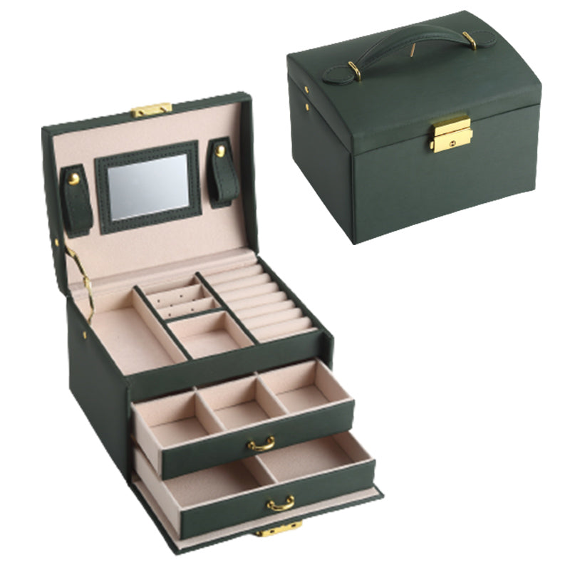 Casegrace Fashion PU Leather Jewelry Box Lockable Display Box