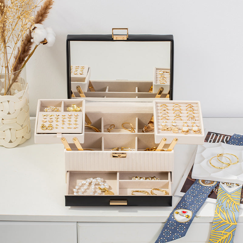 3 Layers Jewelry Boxes for Earring, Ring, Necklace, Bracelets