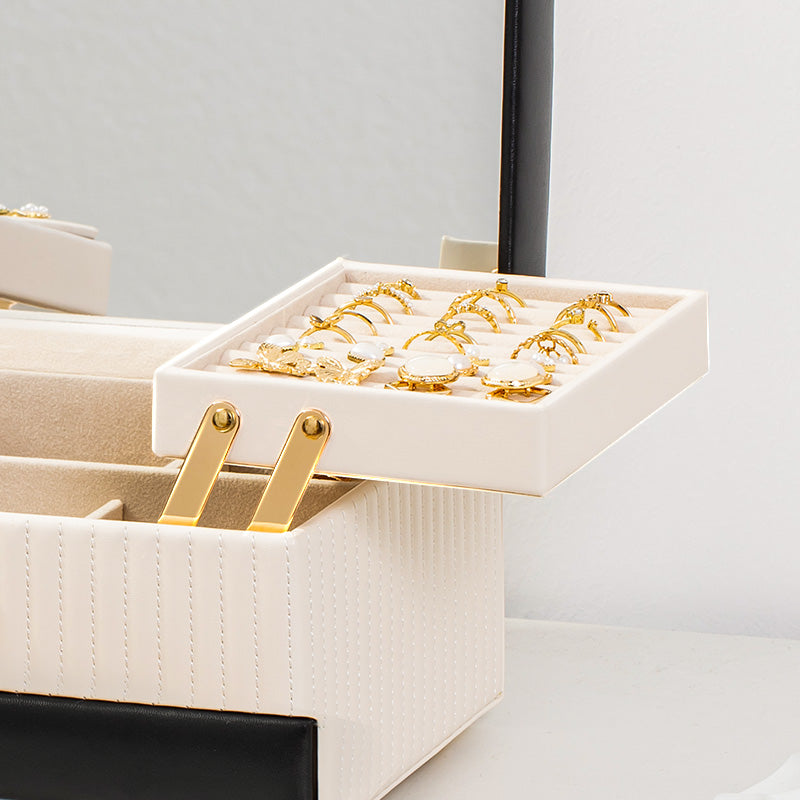 3 Layers Jewelry Boxes for Earring, Ring, Necklace, Bracelets