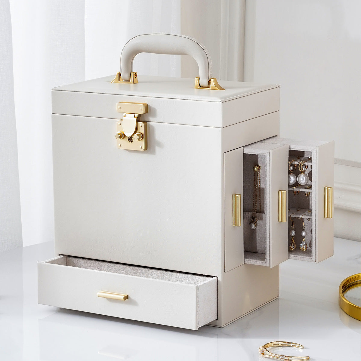 5-Layer Jewelry Organizer with Mirror