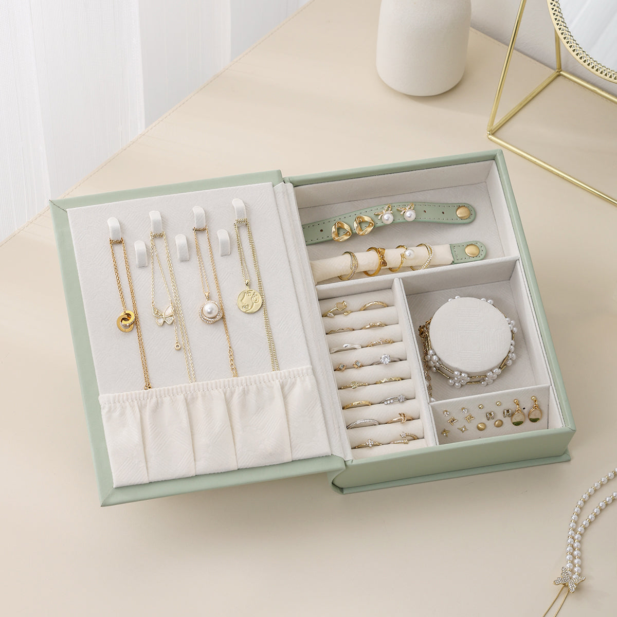 Casegrace PU Leather Magic Book Design  Jewelry Case