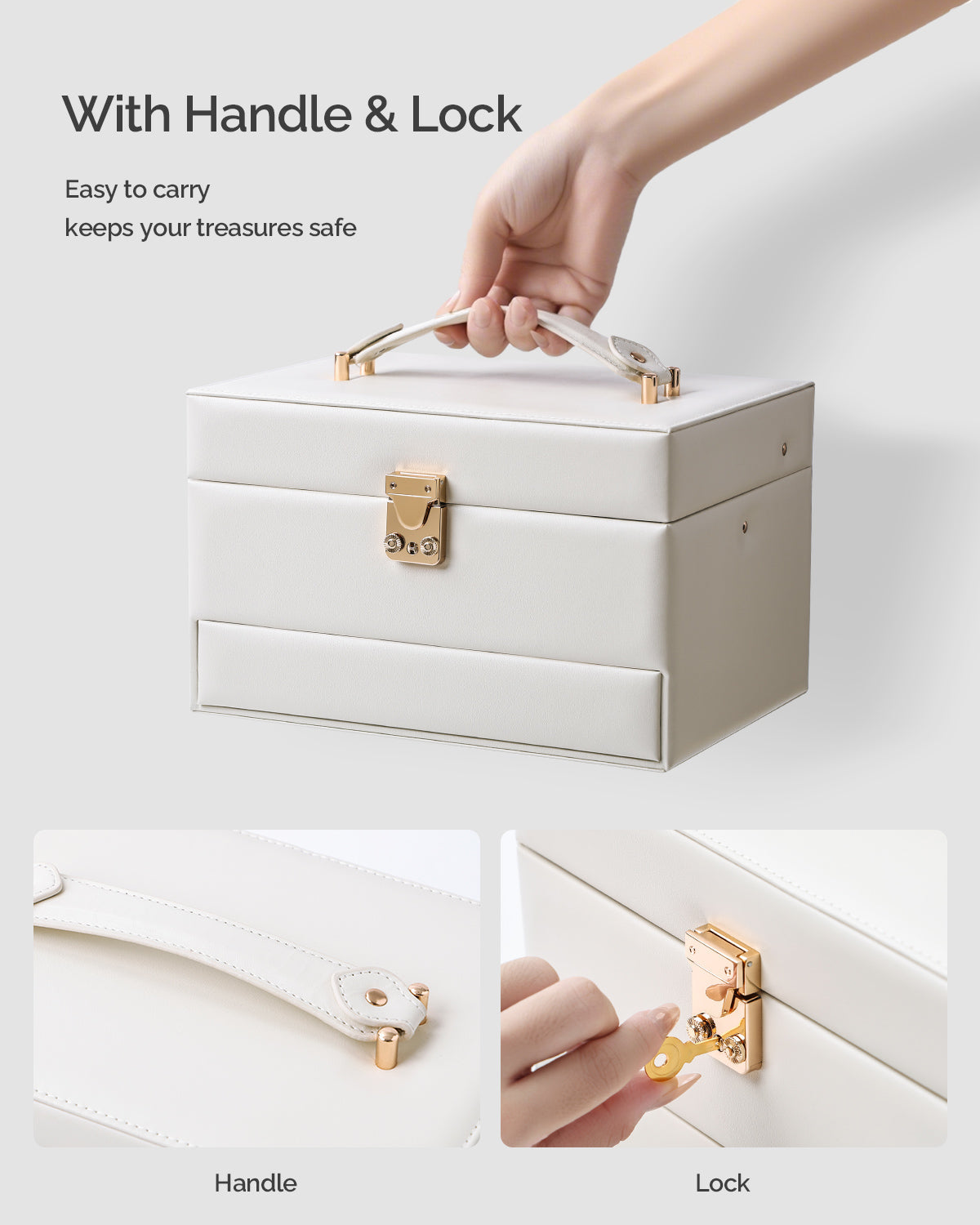 CASEGRACE Jewelry Organizer Box,3 Layers