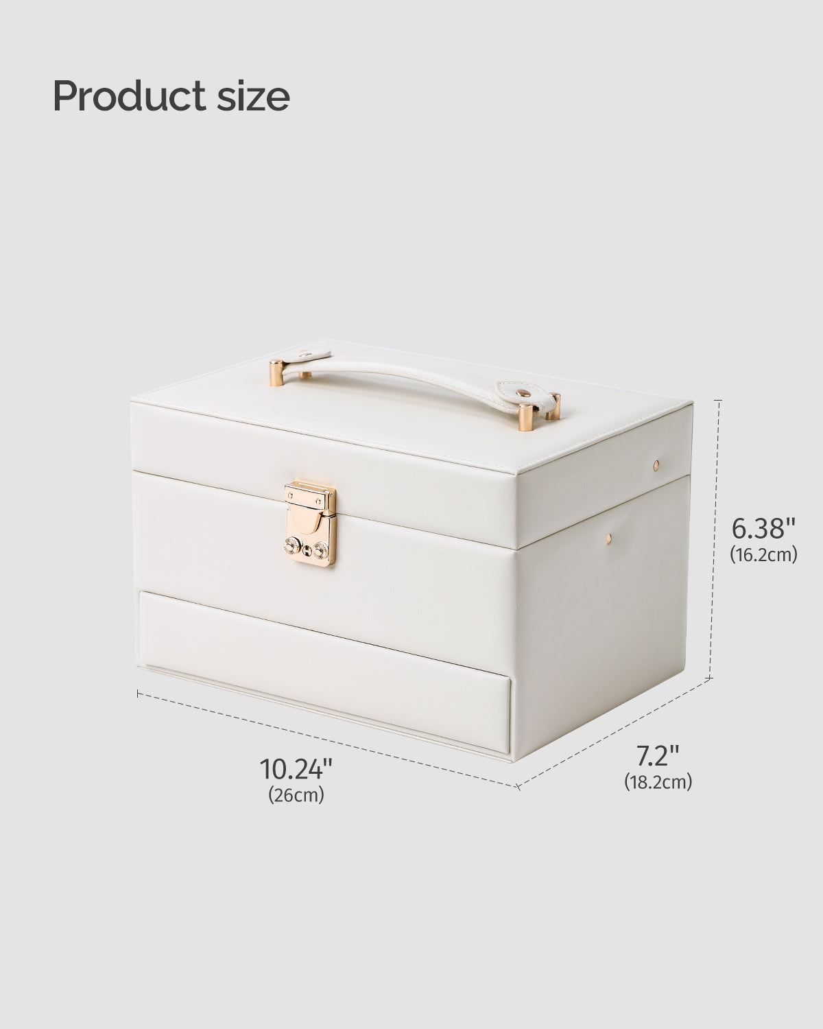 CASEGRACE Jewelry Organizer Box,3 Layers