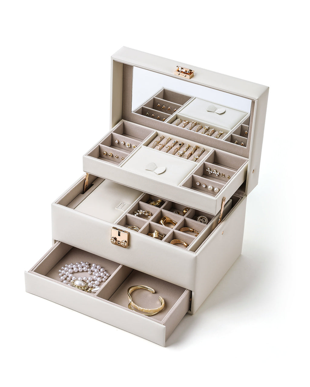 CASEGRACE Jewelry Organizer Box,3 Layers
