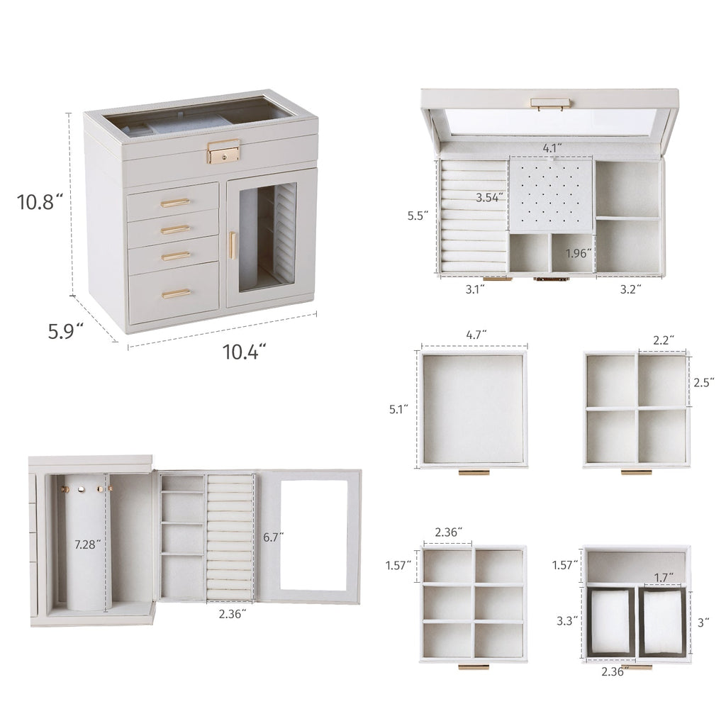 CASEGRACE  5-Layer Jewelry Organizer,360° Rotating