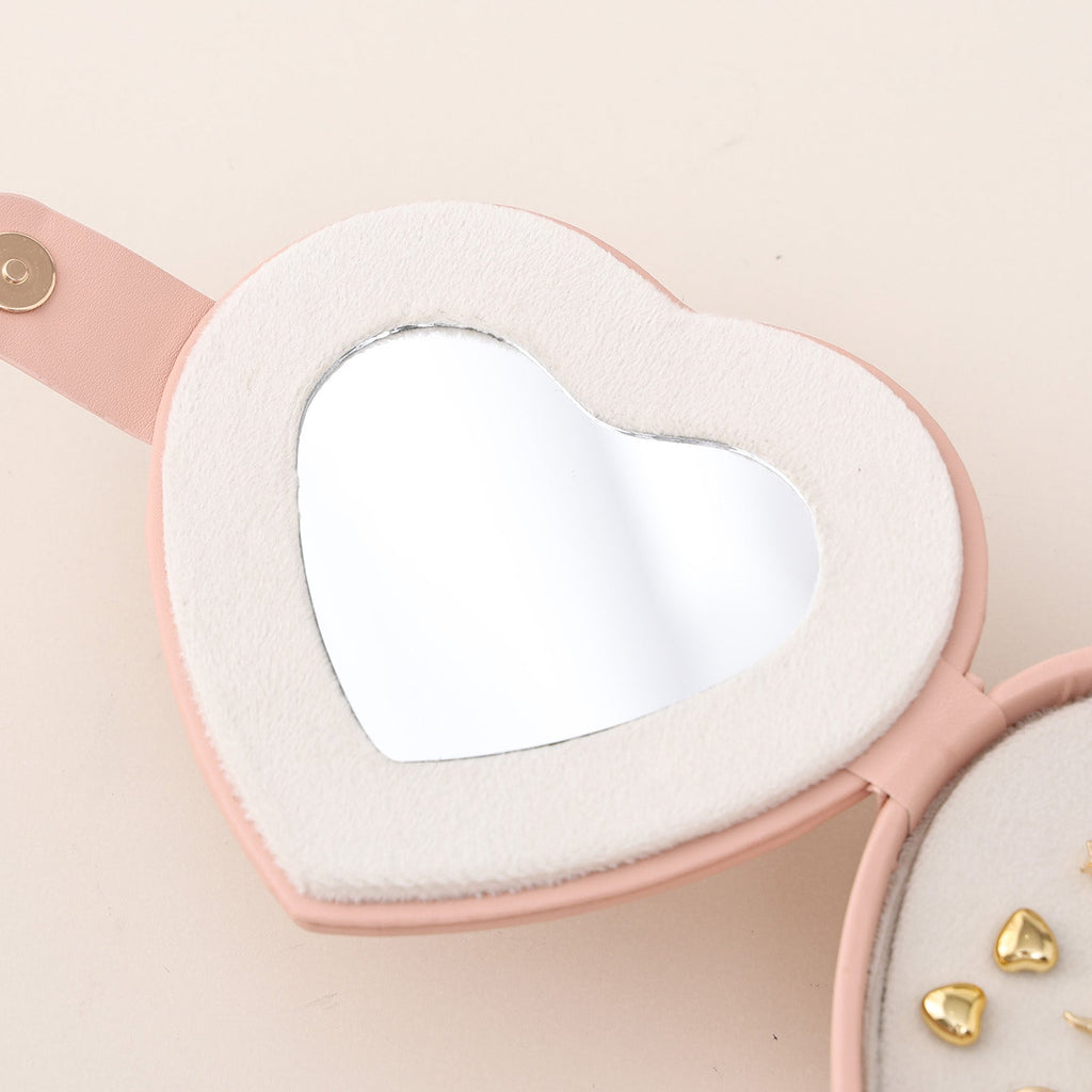Portable Travel Heart Shaped Jewelry Box