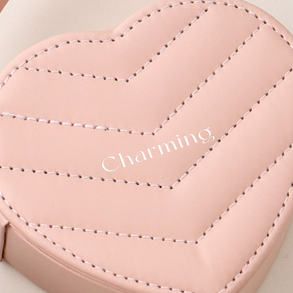 Portable Travel Heart Shaped Jewelry Box