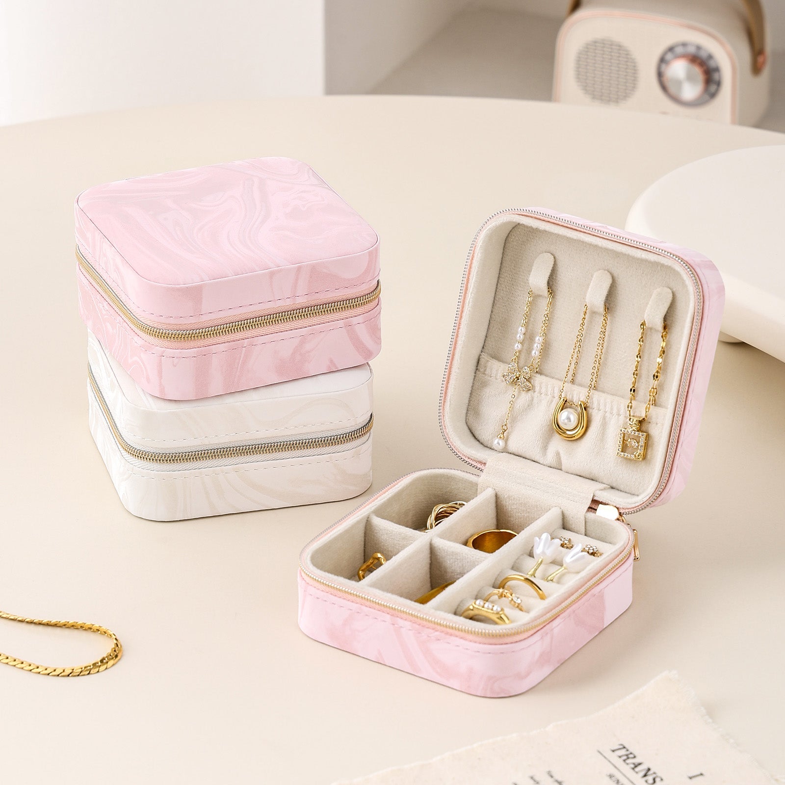 Small Portable Travel Jewelry Case