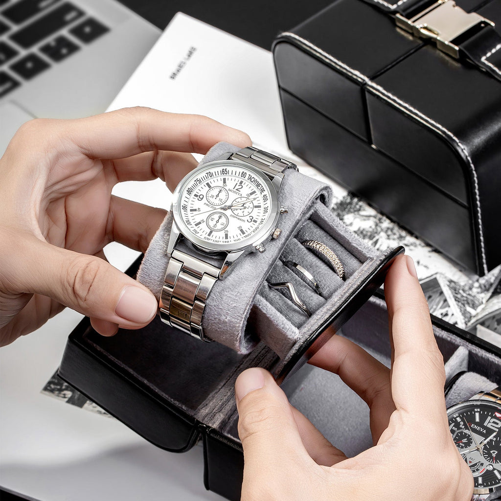 CASEGRACE 2 Watch Travel Storage Case for Men