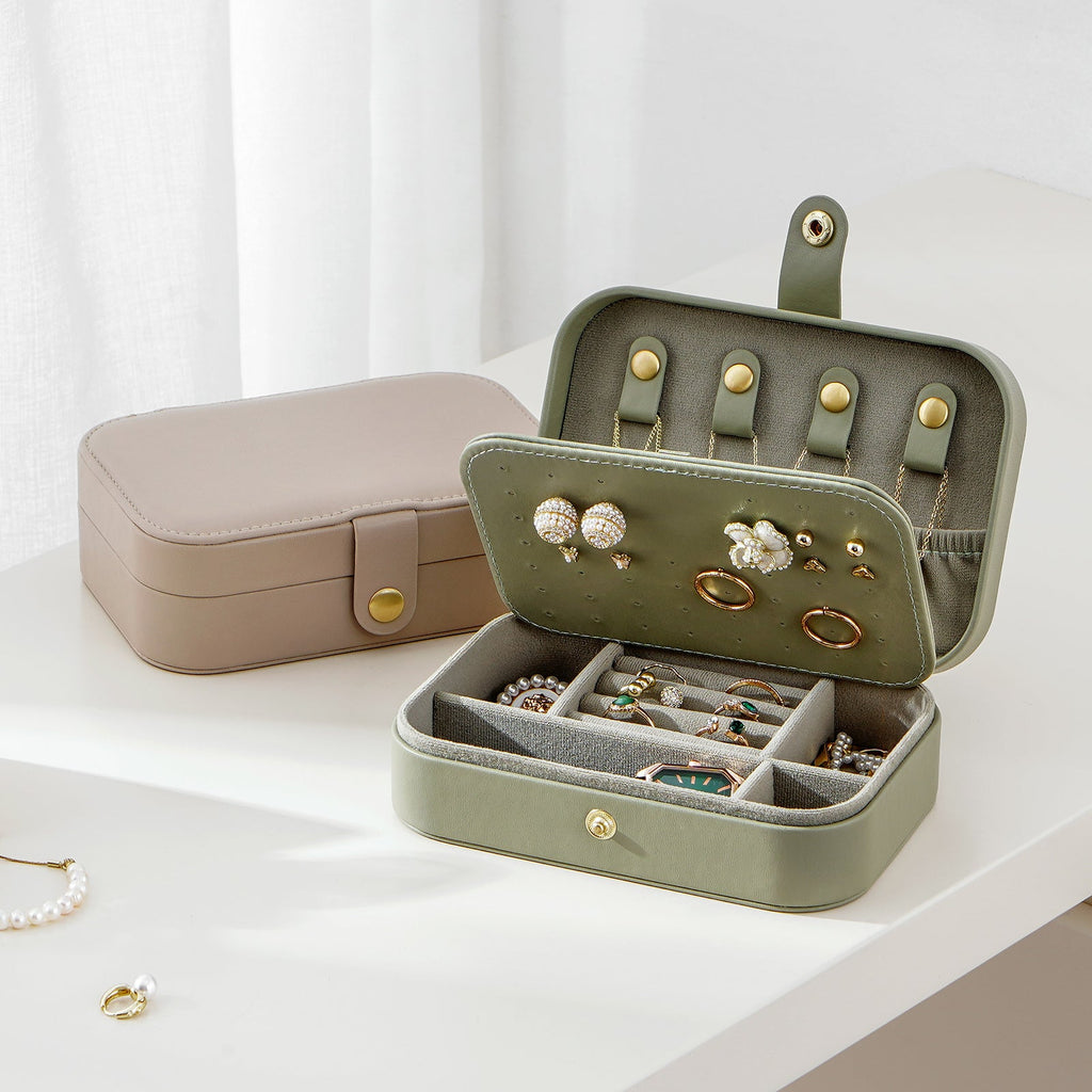 Travel Jewelry Case, PU Leather Jewelry Travel Organizer