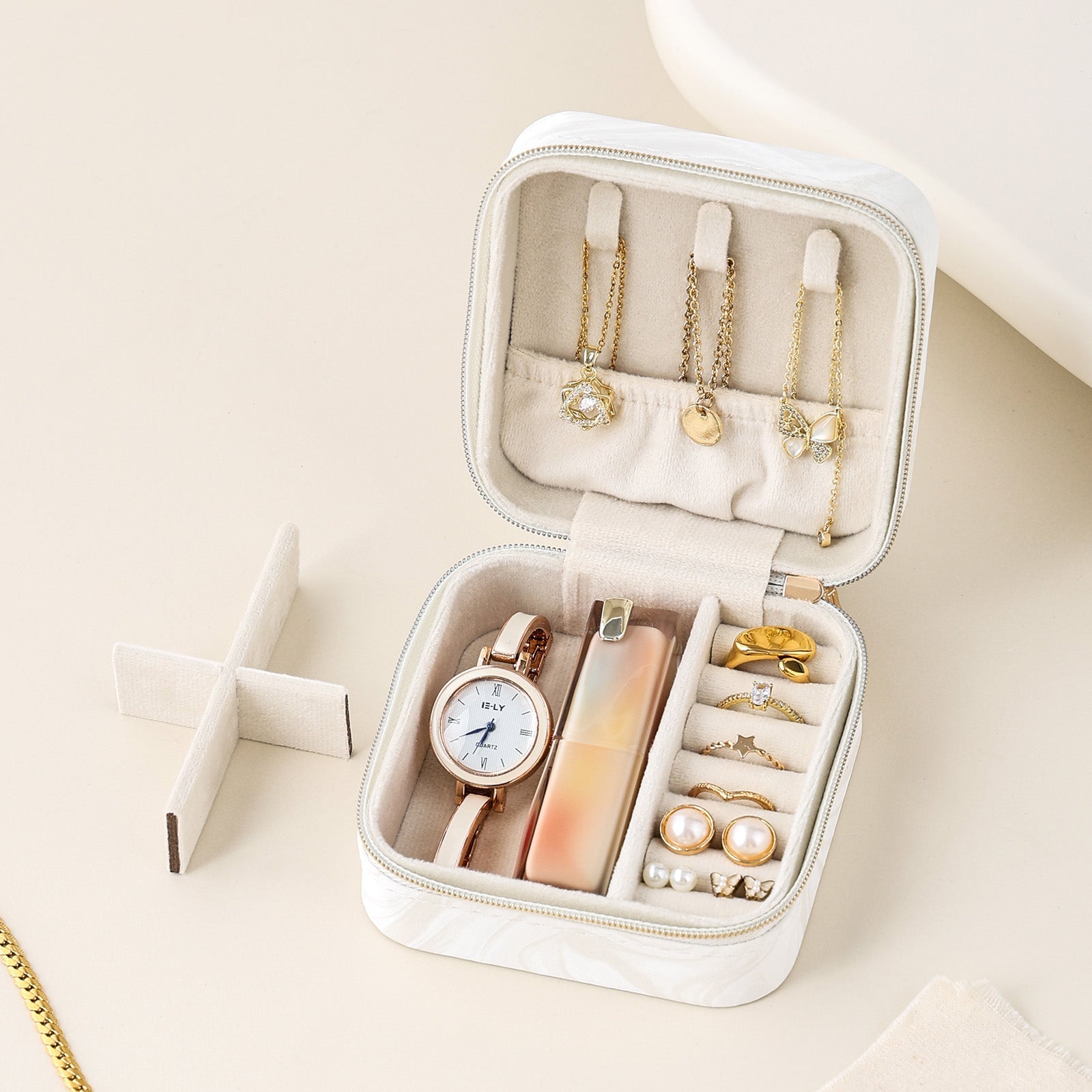 Small Portable Travel Jewelry Case