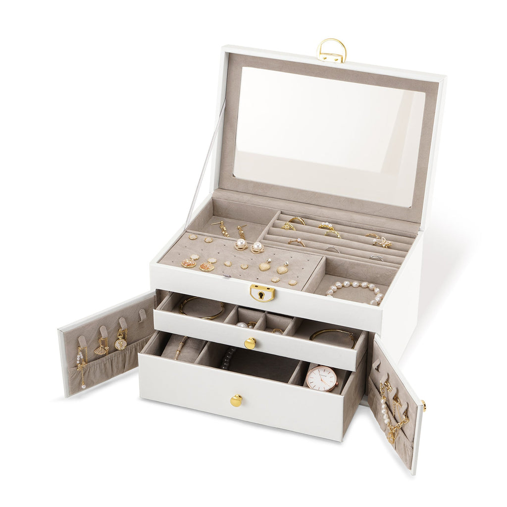 Clear Lid Jewelry Box 3 Layers Jewelry Organizer