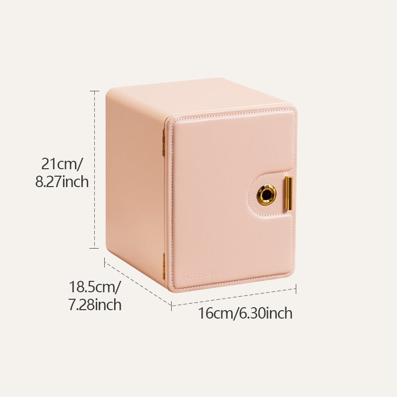 Casegrace Fingerprint Touch Unlock 4-Layer Drawer Jewelry Box, Smart Sensor Keyless, Open-Door Necklaces Organizer