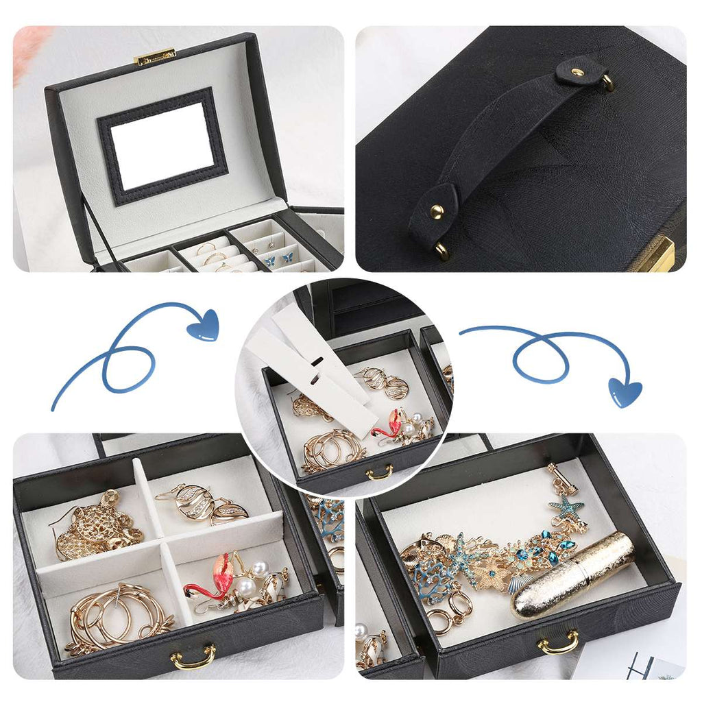 PU Leather Jewelry Storage Box Travel Jewelry Organizer