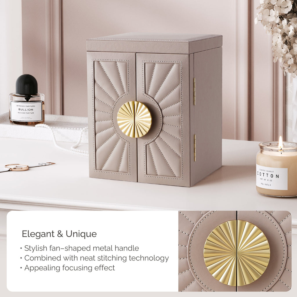 CASEGRACE 6-Tier Jewelry Organizer Box with Mirror