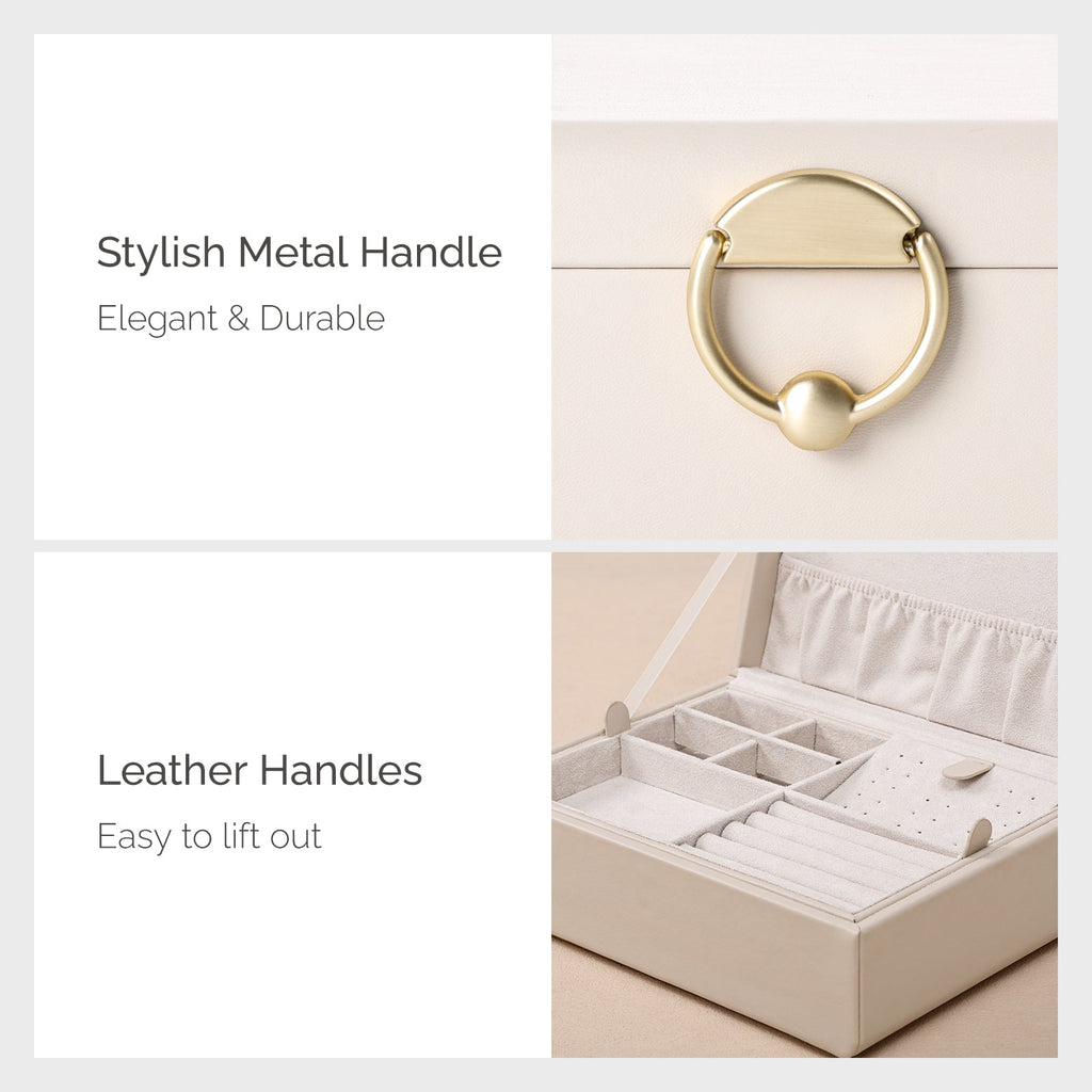 2-Layer Jewelry Box with Removable Jewelry Tray