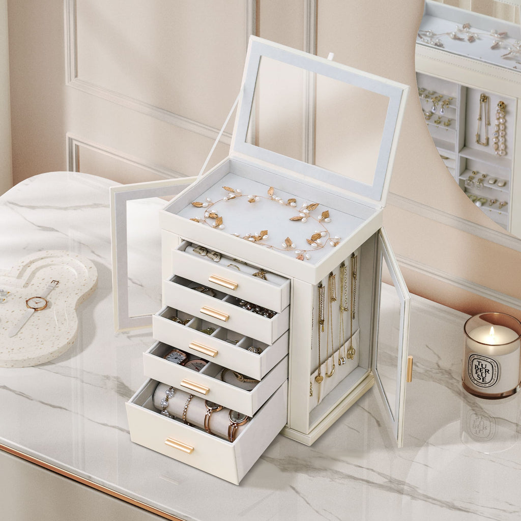 CASEGRACE 6-Tier Jewelry Box 360° Rotating