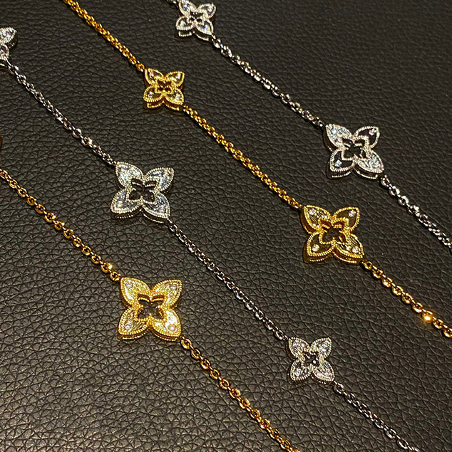 Lucky Bracelet for Women 18K Gold-Plated 4-Leaf Clover Jewelry Trendy Adjustable Bracelet Jewelry Gift for Girls