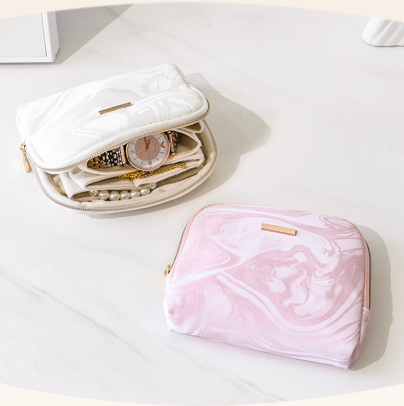 CASEGRACE  Small Travel Jewelry Case,Jewelry Pouch Bags with Zipper