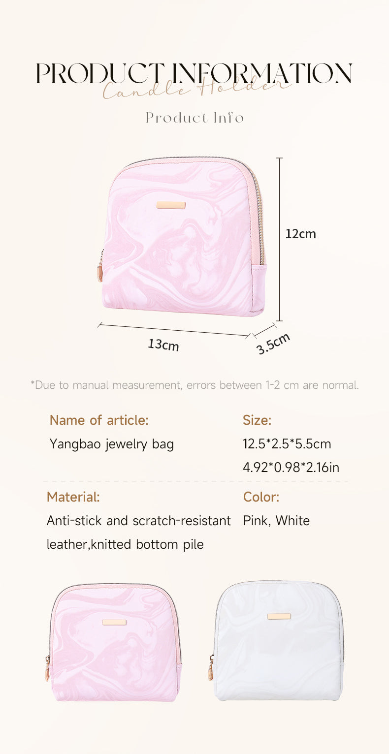 CASEGRACE  Small Travel Jewelry Case,Jewelry Pouch Bags with Zipper