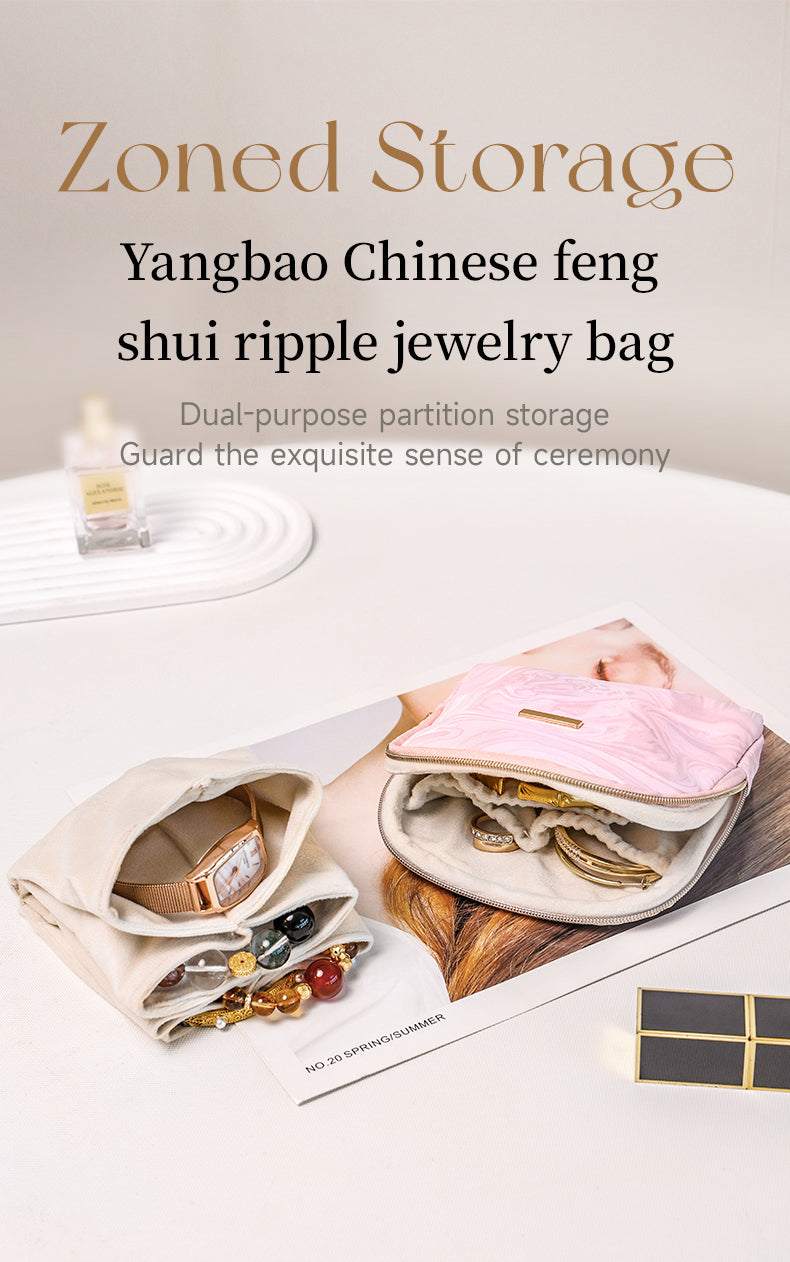 CASEGRACE  Small Travel Jewelry Case,Jewelry Pouch Bags with Zipper