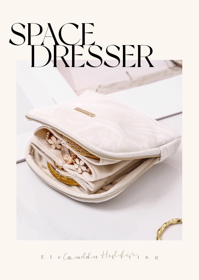 CASEGRACE  Small Travel Jewelry Case,Jewelry Pouch Bags with Zipper