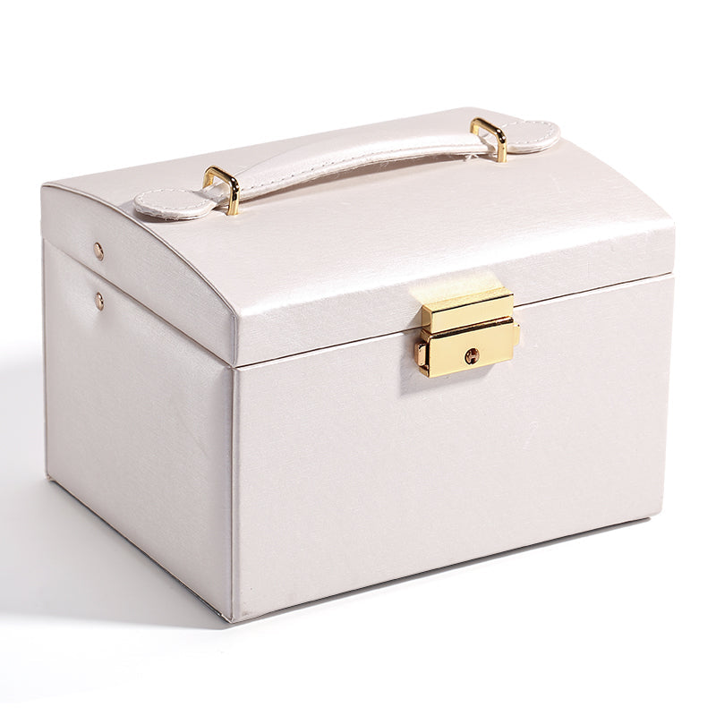 Casegrace Fashion PU Leather Jewelry Box Lockable Display Box