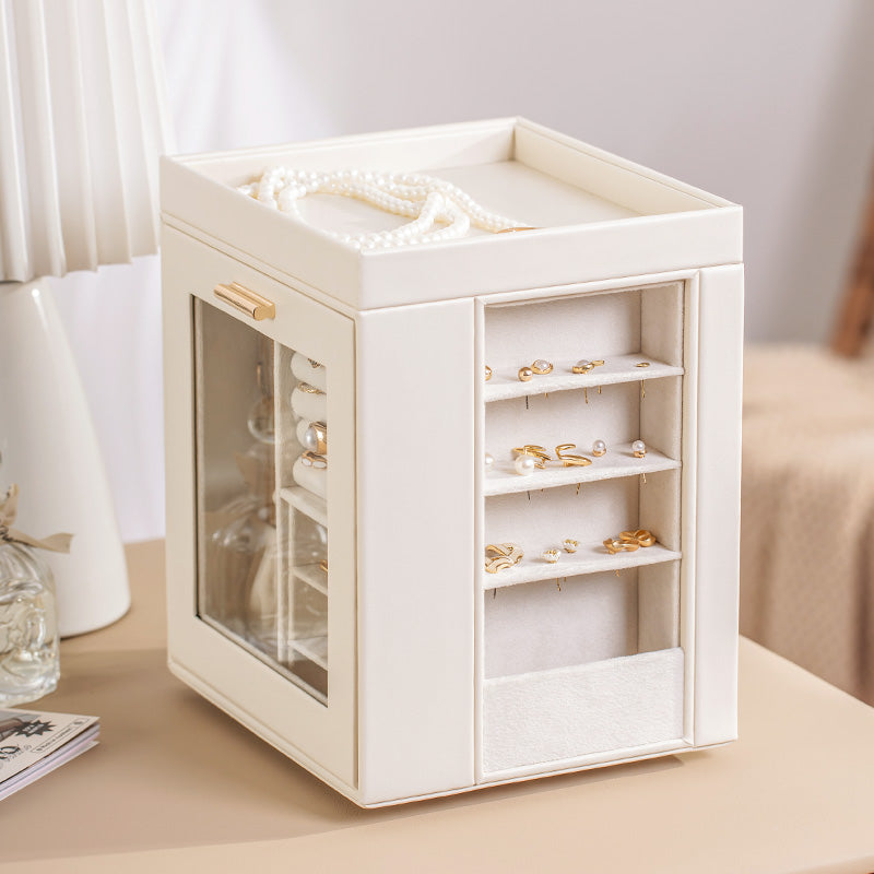 CASEGRACE 360° Rotating Jewelry Box with Mirrors