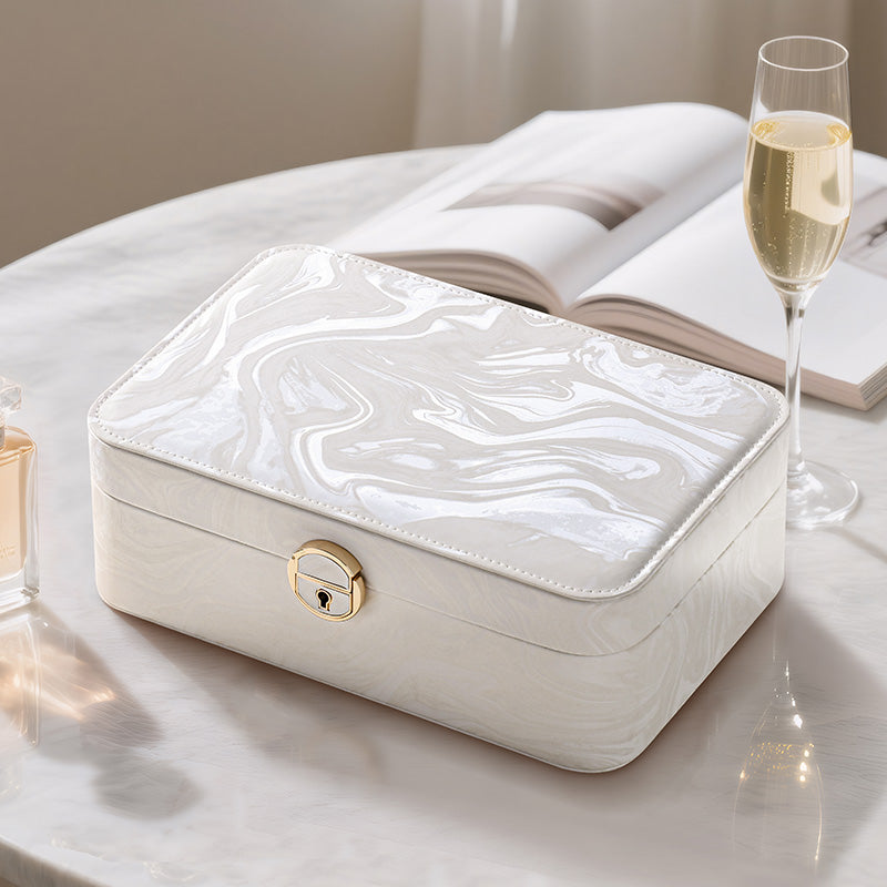 2-Layer Jewelry Box with Removable Tray