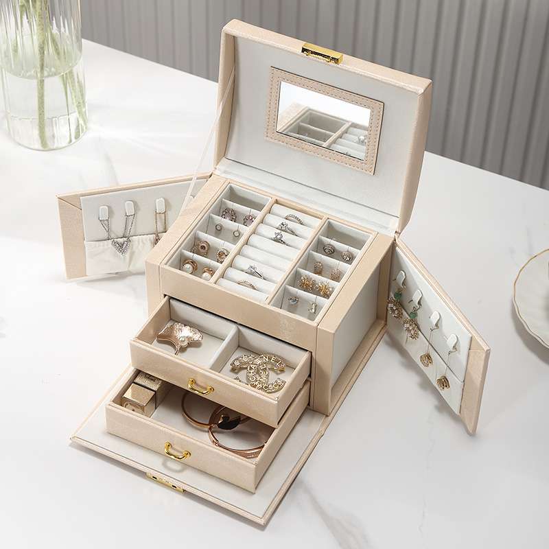 PU Leather Jewelry Storage Box Travel Jewelry Organizer