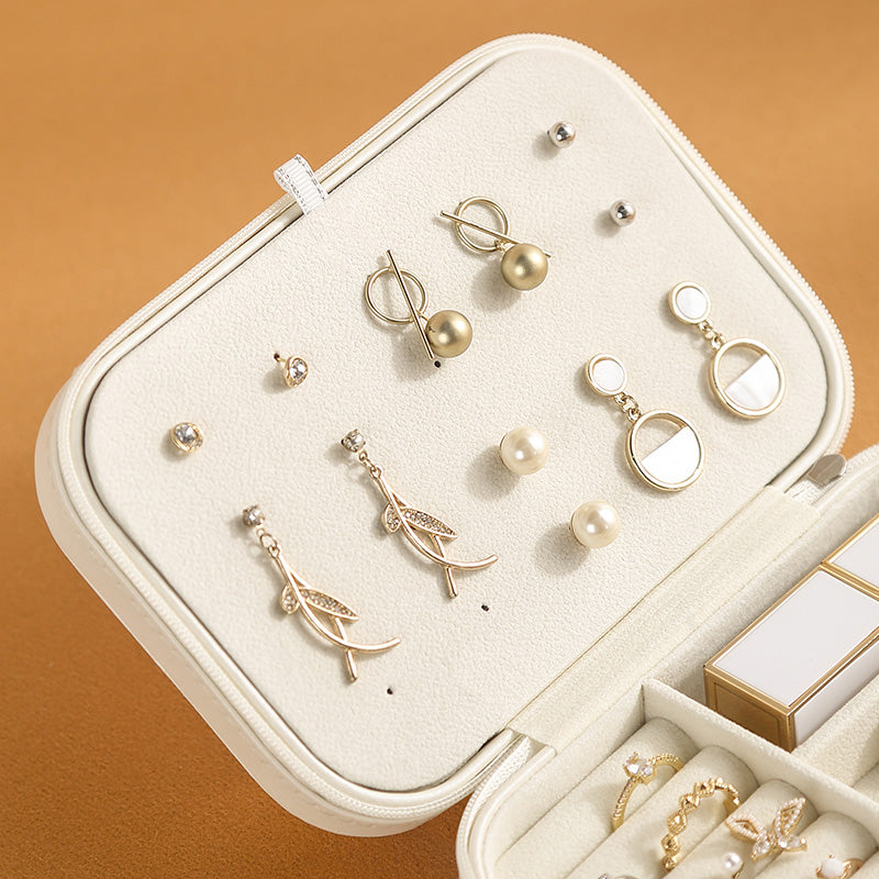 CASEGRACE Zippered Travel Jewellery Box Earring Case