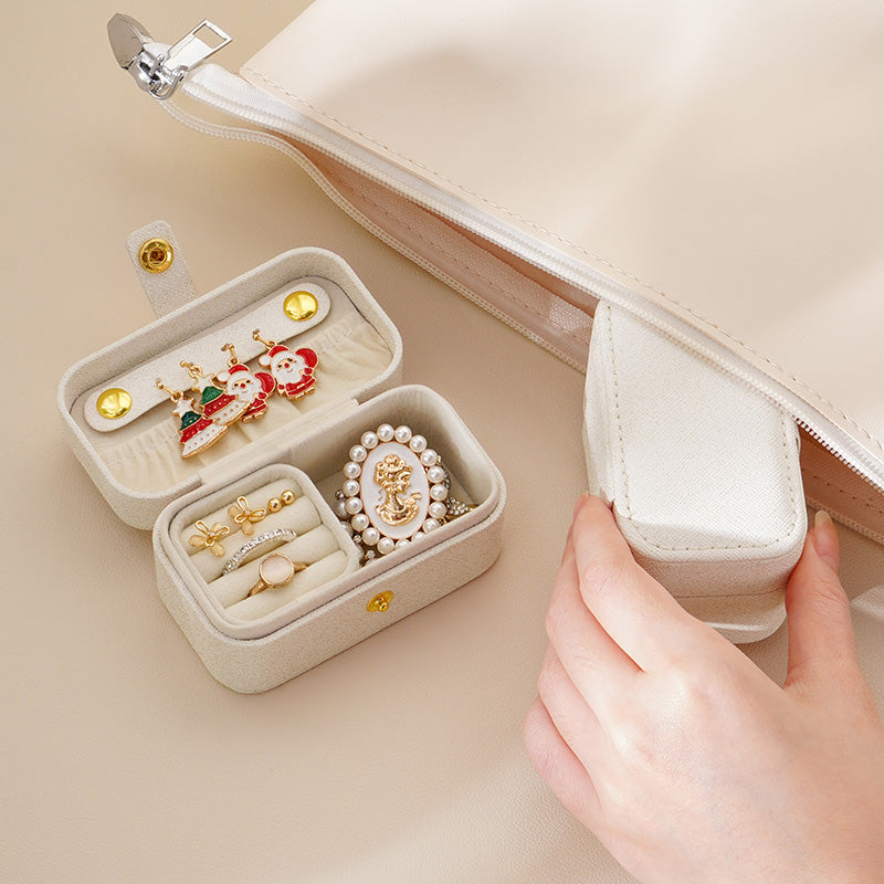 CASEGRACE Travel Mini Jewelry Box Lipstick Storage Case