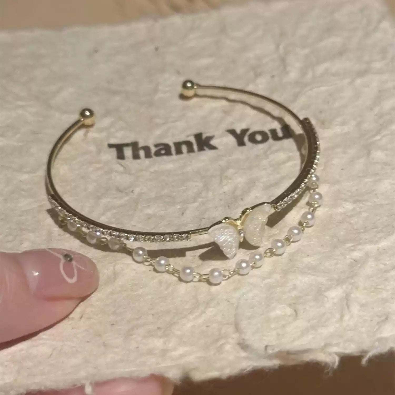 Double-Layer Colorful Butterfly Bracelet Adjustable Cuff, Fashionable Personalized Daily Jewelry for Women & Girls,Versatile Elegant Bracelet Gold