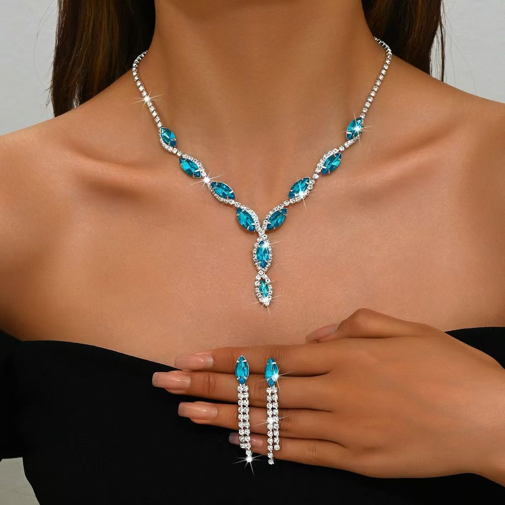 Bridal Crystal Jewelry Accessories for Women (Set of 2)