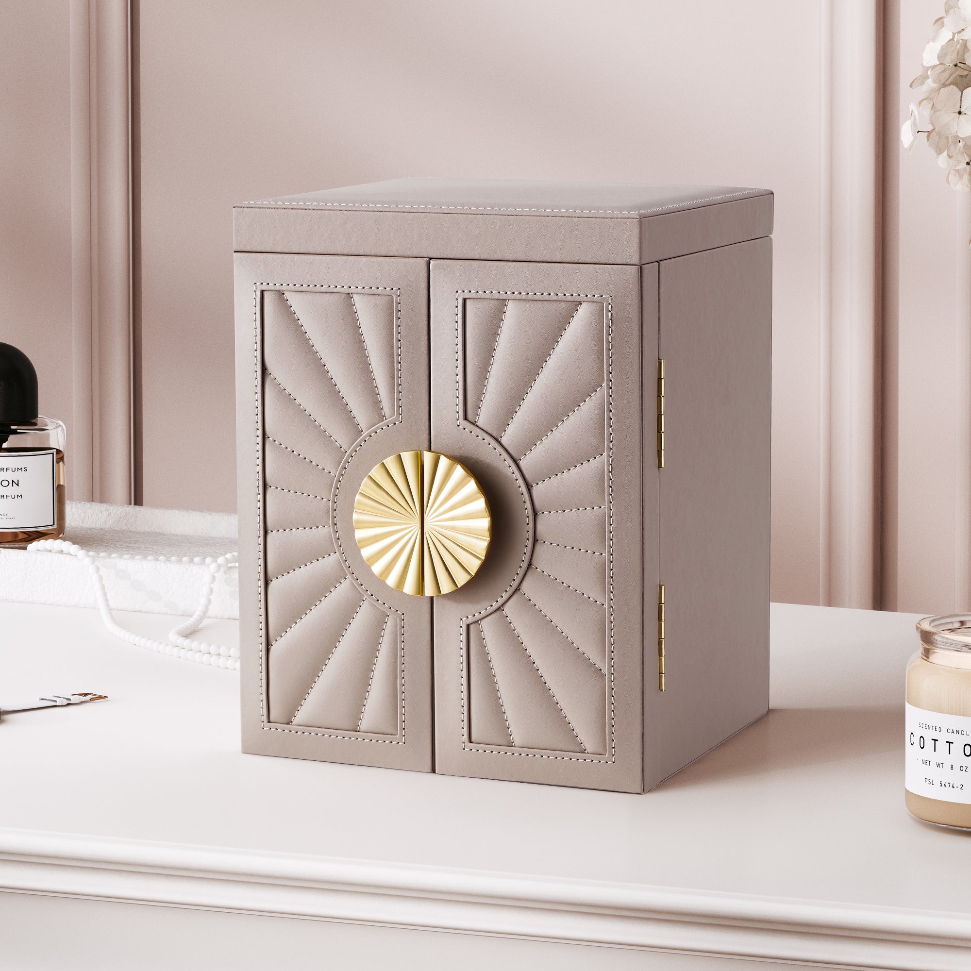 CASEGRACE 6-Tier Jewelry Organizer Box with Mirror