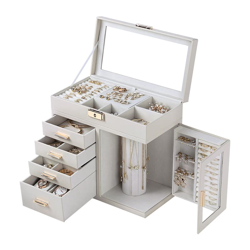 CASEGRACE  5-Layer Jewelry Organizer,360° Rotating