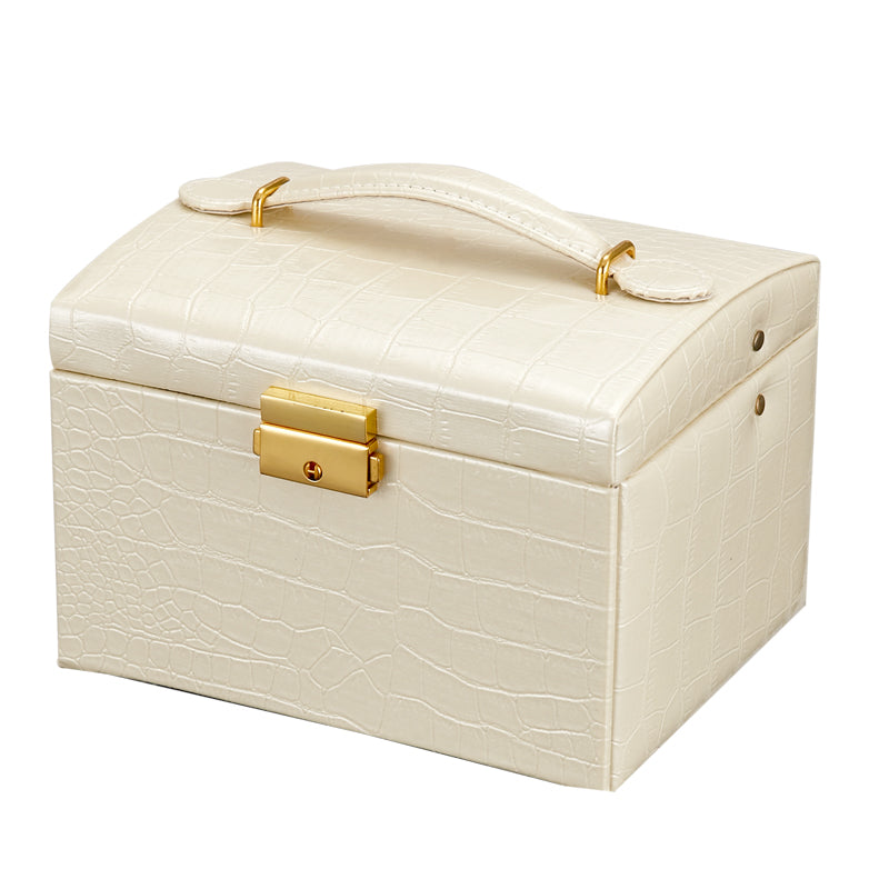 Casegrace Fashion PU Leather Jewelry Box Lockable Display Box