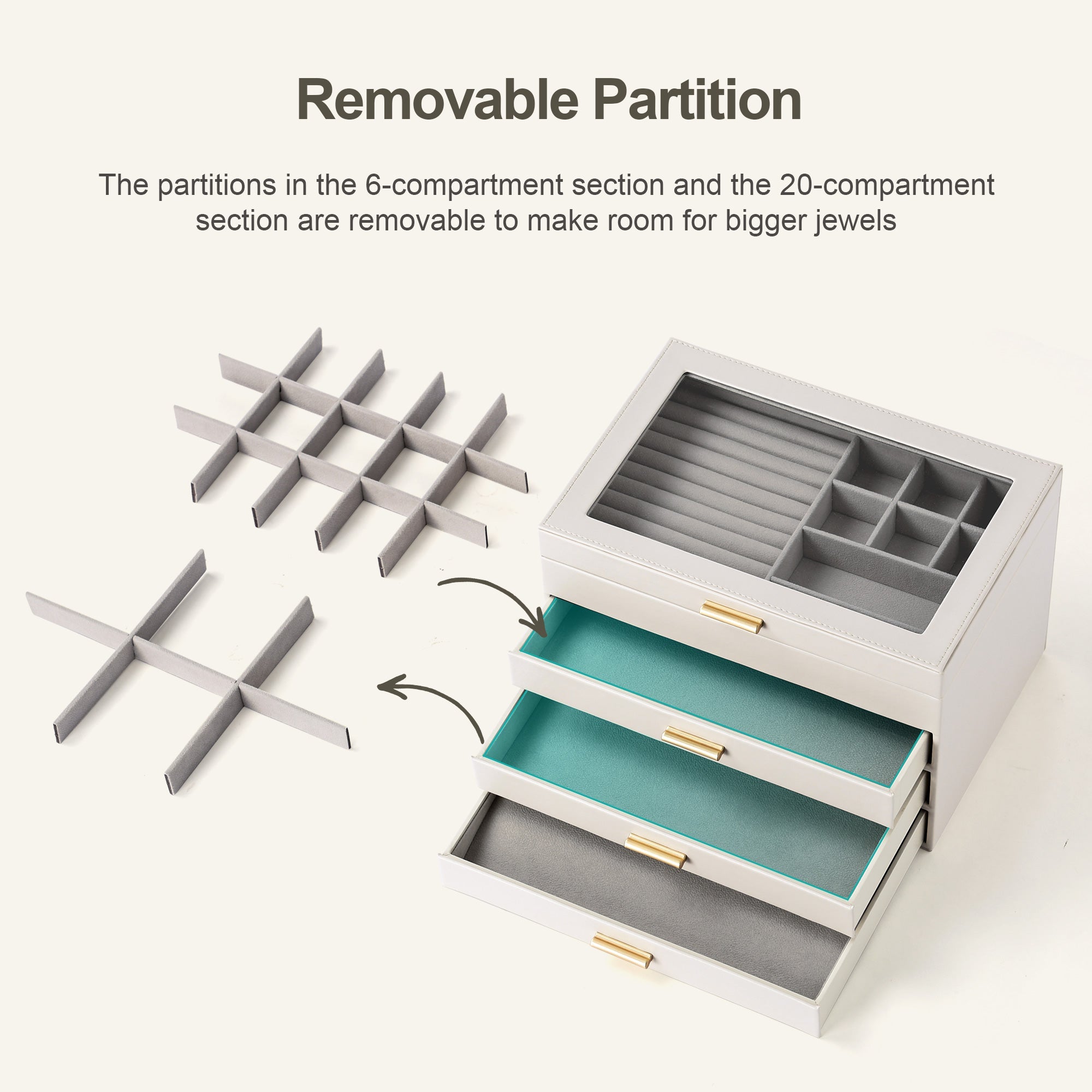 4-Layer Jewelry Organizer with Clear Lid